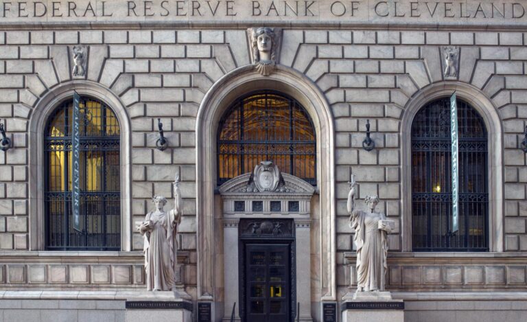The Federal Reserve Bank of Cleveland building in Cleveland, Ohio